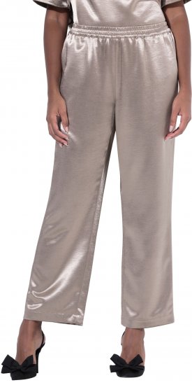 Ulla Popken Metallic Satin Elastic Waist Pants Orange - Τζιν & Παντελόνια για Γυναίκες σε Μεγάλες Μεγέθη – Plus Size - 