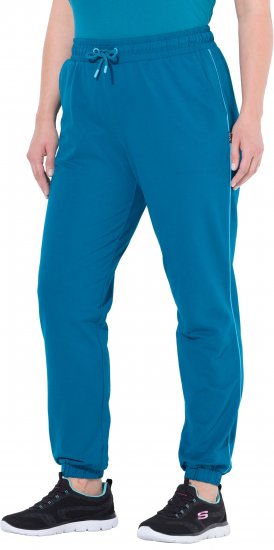 Ulla Popken Contrast Piping Joggers Blue - Τζιν & Παντελόνια για Γυναίκες σε Μεγάλες Μεγέθη – Plus Size - 