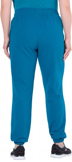 Ulla Popken Contrast Piping Joggers Blue - Τζιν & Παντελόνια για Γυναίκες σε Μεγάλες Μεγέθη – Plus Size - 
