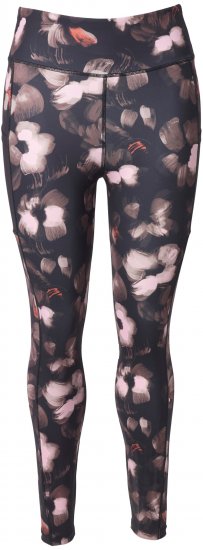 Ulla Popken Abstract Print Quick Dry Sports Leggings Black - Τζιν & Παντελόνια για Γυναίκες σε Μεγάλες Μεγέθη – Plus Size - 