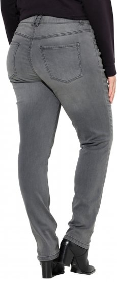 Ulla Popken Rivet Studded Stretch Fit Jeans Grey Denim - Τζιν & Παντελόνια για Γυναίκες σε Μεγάλες Μεγέθη – Plus Size - 