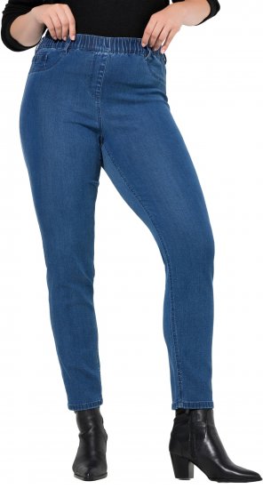 Ulla Popken Denim Five Pocket Jeggings Blue Denim - Τζιν & Παντελόνια για Γυναίκες σε Μεγάλες Μεγέθη – Plus Size - 