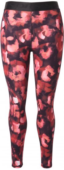 Ulla Popken Abstract Flower Print Performance Leggings Red - Τζιν & Παντελόνια για Γυναίκες σε Μεγάλες Μεγέθη – Plus Size - 