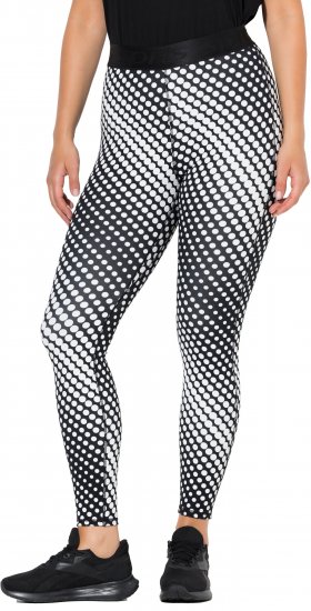 Ulla Popken Polka Dot Performance Leggings Black - Τζιν & Παντελόνια για Γυναίκες σε Μεγάλες Μεγέθη – Plus Size - 