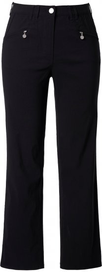 Ulla Popken Bengaline Elastic Waist Pants Black - Τζιν & Παντελόνια για Γυναίκες σε Μεγάλες Μεγέθη – Plus Size - 
