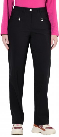 Ulla Popken Bengaline Elastic Waist Pants Black - Τζιν & Παντελόνια για Γυναίκες σε Μεγάλες Μεγέθη – Plus Size - 