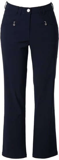 Ulla Popken Bengaline Elastic Waist Pants Navy - Τζιν & Παντελόνια για Γυναίκες σε Μεγάλες Μεγέθη – Plus Size - 