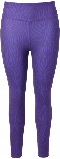 Ulla Popken Neon Zebra Print Performance Leggings Purple - Τζιν & Παντελόνια για Γυναίκες σε Μεγάλες Μεγέθη – Plus Size - 