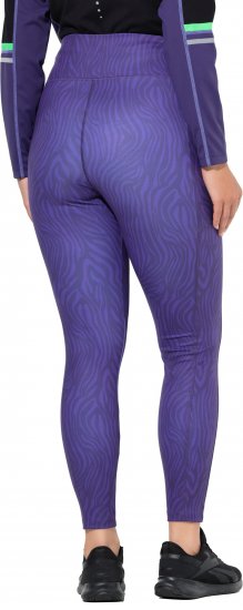 Ulla Popken Neon Zebra Print Performance Leggings Purple - Τζιν & Παντελόνια για Γυναίκες σε Μεγάλες Μεγέθη – Plus Size - 