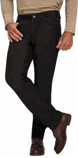 JP1880 Leather Pants Regular Fit Buffalo Nubuck Black - Τζιν και παντελόνια - Aνδρικα τζιν παντελόνια μεγάλα μεγέθη