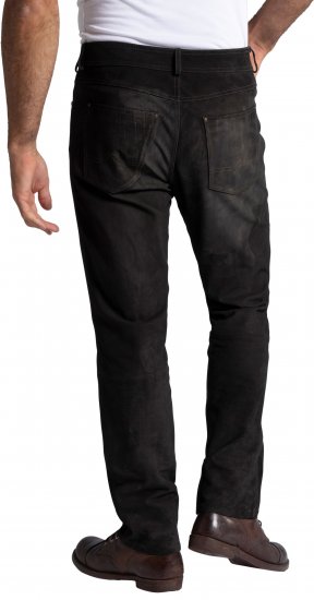 JP1880 Leather Pants Regular Fit Buffalo Nubuck Dark Brown - Τζιν και παντελόνια - Aνδρικα τζιν παντελόνια μεγάλα μεγέθη