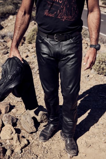 JP1880 Leather Pants Regular Fit Finest Lamb Nappa Black - Τζιν και παντελόνια - Aνδρικα τζιν παντελόνια μεγάλα μεγέθη