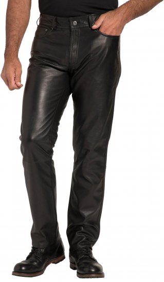 JP1880 Leather Pants Regular Fit Finest Lamb Nappa Black - Τζιν και παντελόνια - Aνδρικα τζιν παντελόνια μεγάλα μεγέθη