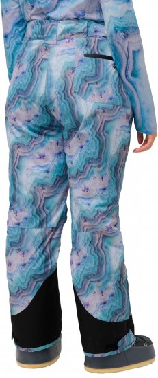 Ulla Popken Functional Ski Trousers Waterproof Shaped Knees Velcro Closure Mineral Blue - Τζιν & Παντελόνια για Γυναίκες σε Μεγάλες Μεγέθη – Plus Size - 
