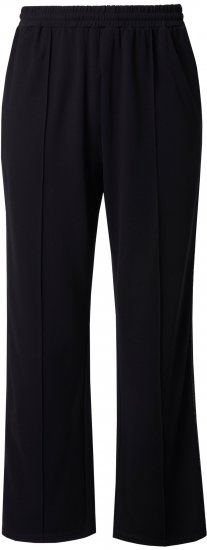 Ulla Popken Rose Wide Leg Stretch Waist Trousers Black - Τζιν & Παντελόνια για Γυναίκες σε Μεγάλες Μεγέθη – Plus Size - 