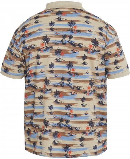 North Latitude 61133 Πόλο Πικέ με Ολόσωμο Τύπωμα Άμμου - Πόλο μπλουζάκια - Aνδρικά μπλουζακια πολο μεγάλα μεγέθη