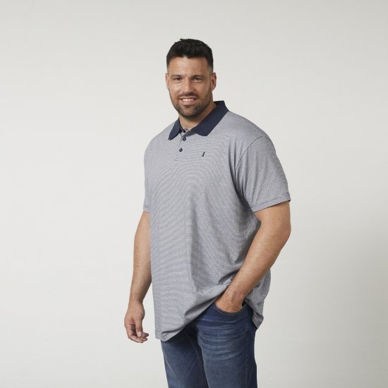 North Latitude 61136 Ριγέ Πόλο Βαμμένο στο Νήμα Ναυτικό Μπλε - Πόλο μπλουζάκια - Aνδρικά μπλουζακια πολο μεγάλα μεγέθη