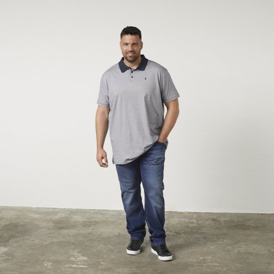 North Latitude 61136 Ριγέ Πόλο Βαμμένο στο Νήμα Ναυτικό Μπλε - Πόλο μπλουζάκια - Aνδρικά μπλουζακια πολο μεγάλα μεγέθη