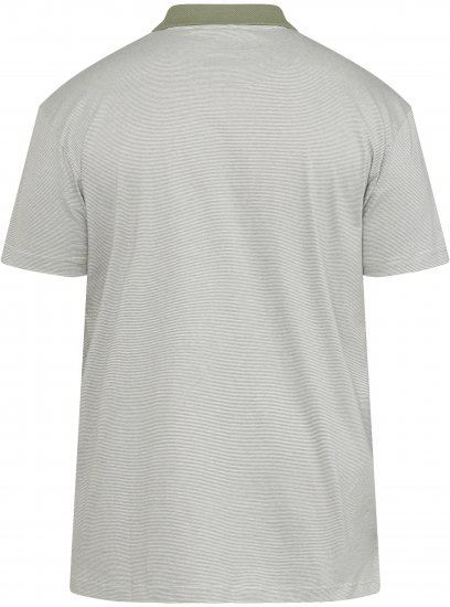 North Latitude 61136 Ριγέ Πόλο Βαμμένο στο Νήμα Λαδί - Πόλο μπλουζάκια - Aνδρικά μπλουζακια πολο μεγάλα μεγέθη