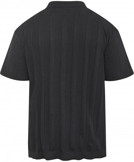 North Latitude 61329 Πλεκτό Μπλούζα Πόλο Κοντομάνικη Μαύρο - Πόλο μπλουζάκια - Aνδρικά μπλουζακια πολο μεγάλα μεγέθη