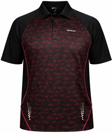 Espionage LW156 Performance Polo Red/Black - Πόλο μπλουζάκια - Aνδρικά μπλουζακια πολο μεγάλα μεγέθη