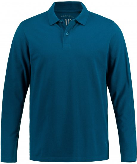 JP1880 Polo Shirt Long Sleeve Pique Blue - Πόλο μπλουζάκια - Aνδρικά μπλουζακια πολο μεγάλα μεγέθη