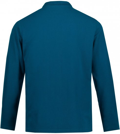JP1880 Polo Shirt Long Sleeve Pique Blue - Πόλο μπλουζάκια - Aνδρικά μπλουζακια πολο μεγάλα μεγέθη