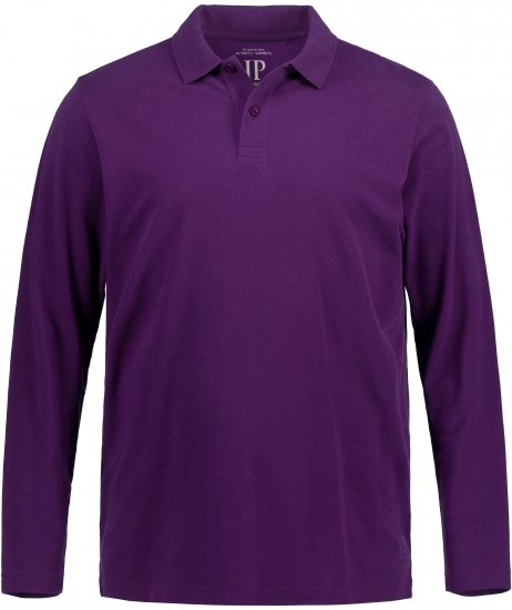 JP1880 Polo Shirt Long Sleeve Pique Purple - Πόλο μπλουζάκια - Aνδρικά μπλουζακια πολο μεγάλα μεγέθη