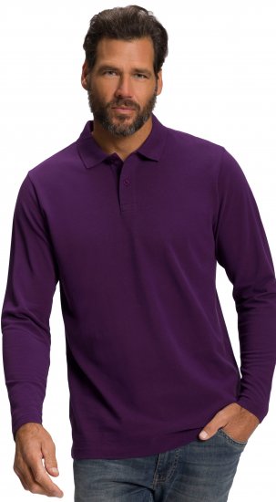 JP1880 Polo Shirt Long Sleeve Pique Purple - Πόλο μπλουζάκια - Aνδρικά μπλουζακια πολο μεγάλα μεγέθη