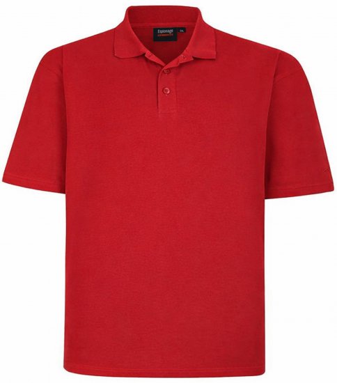 Espionage P074 Plain Pique Polo Red - Πόλο μπλουζάκια - Aνδρικά μπλουζακια πολο μεγάλα μεγέθη
