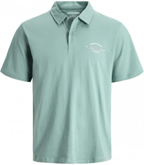 Jack & Jones Brandon Short Sleeve Polo Turquoise - Πόλο μπλουζάκια - Aνδρικά μπλουζακια πολο μεγάλα μεγέθη