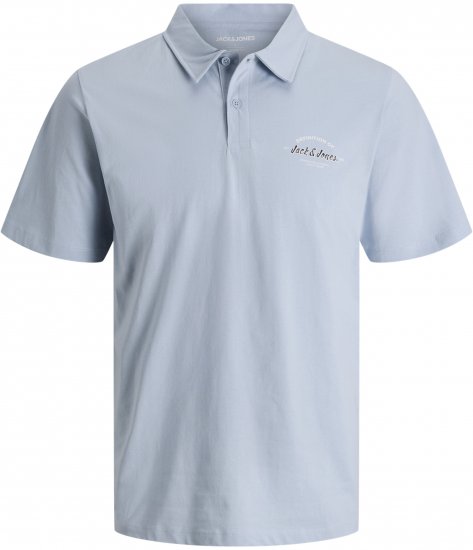 Jack & Jones Brandon Short Sleeve Polo Blue - Πόλο μπλουζάκια - Aνδρικά μπλουζακια πολο μεγάλα μεγέθη