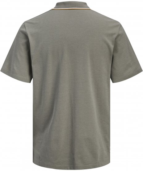 Jack & Jones Blaze Short Sleeve Polo Grey - Πόλο μπλουζάκια - Aνδρικά μπλουζακια πολο μεγάλα μεγέθη