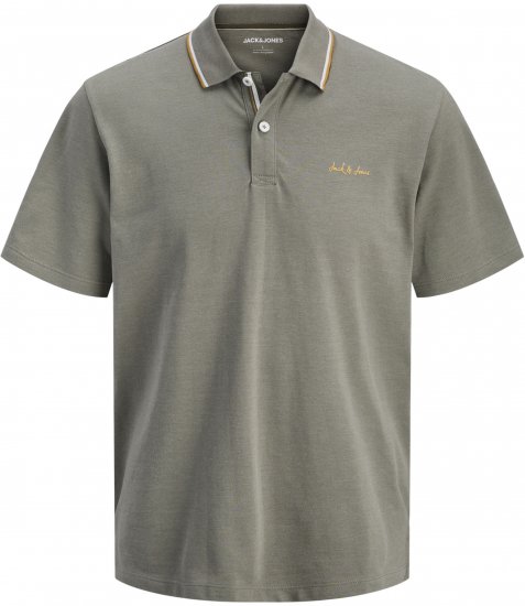 Jack & Jones Blaze Short Sleeve Polo Grey - Πόλο μπλουζάκια - Aνδρικά μπλουζακια πολο μεγάλα μεγέθη