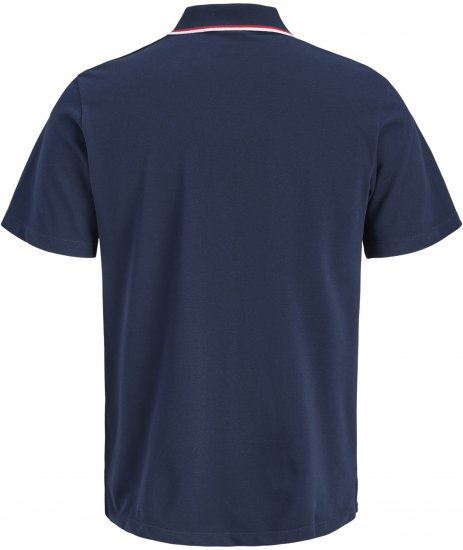 Jack & Jones Blaze Short Sleeve Polo Navy - Πόλο μπλουζάκια - Aνδρικά μπλουζακια πολο μεγάλα μεγέθη