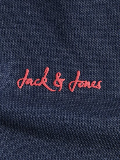 Jack & Jones Blaze Short Sleeve Polo Navy - Πόλο μπλουζάκια - Aνδρικά μπλουζακια πολο μεγάλα μεγέθη
