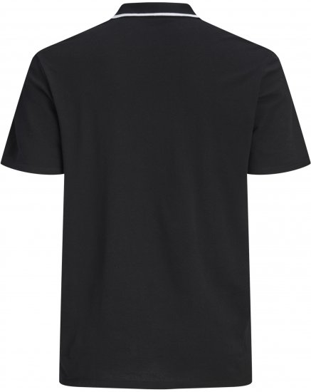 Jack & Jones Blaze Short Sleeve Polo Black - Πόλο μπλουζάκια - Aνδρικά μπλουζακια πολο μεγάλα μεγέθη