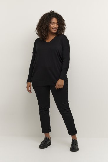 Kaffe Curve Machi Knit Πουλόβερ Βαθύ μαύρο - φούτερ/Φούτερ με κουκούλα - 