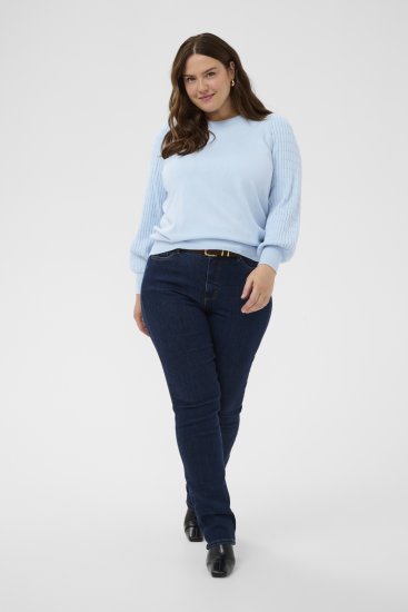 Kaffe Curve Lini Knit Πουλόβερ Celestial Blue - φούτερ/Φούτερ με κουκούλα - 