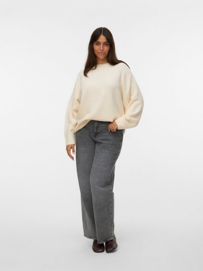 Vero Moda Boom Long Sleeve Pullover Birch - Πλεκτά πουλόβερ - 