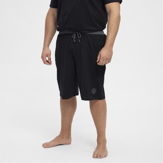 North Latitude Pyjama Shorts Black - Πιτζάμες - Πιτζάμεσ ανδρικεσ υπερμεγεθη