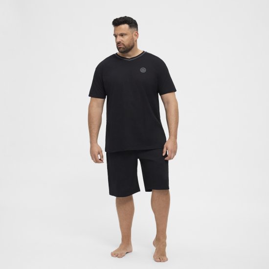 North Latitude Pyjama Shorts Black - Πιτζάμες - Πιτζάμεσ ανδρικεσ υπερμεγεθη
