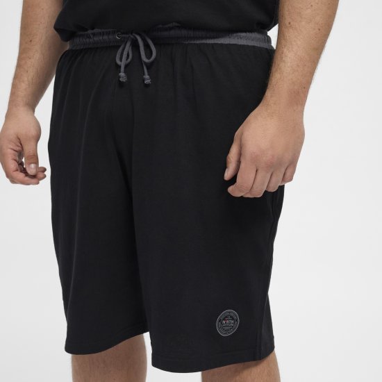 North Latitude Pyjama Shorts Black - Πιτζάμες - Πιτζάμεσ ανδρικεσ υπερμεγεθη