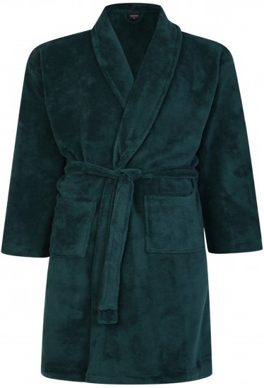 Espionage PJ068 Plain Fleece Gown Navy - Μπουρνούζια/Πετσέτες - Ανδρικά μπουρνούζια μεγάλα μεγέθη