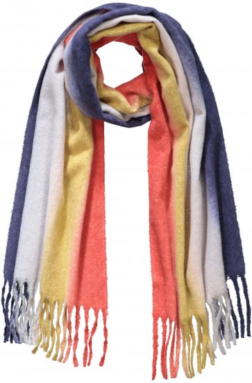 Ulla Popken Ombre Rainbow Stripe Scarf Night Blue - Αξεσουάρ - 