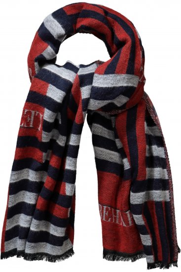 Ulla Popken Be Happy Statement Print Scarf Navy - Αξεσουάρ - 
