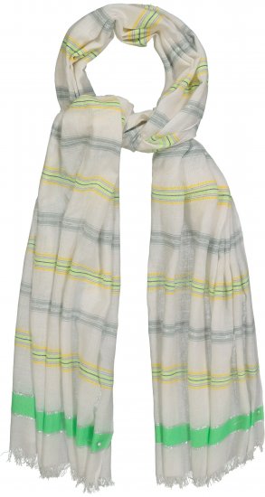 Ulla Popken Glitter Effect Scarf Lime - Αξεσουάρ - 