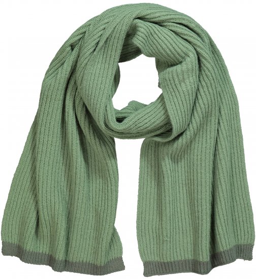 Ulla Popken Two Tone Knit Scarf Sage Green - Αξεσουάρ - 
