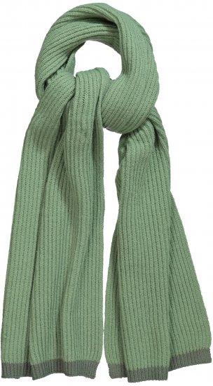 Ulla Popken Two Tone Knit Scarf Sage Green - Αξεσουάρ - 