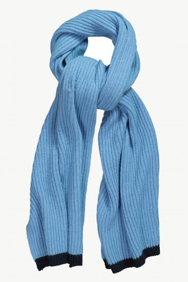 Ulla Popken Two Tone Knit Scarf Light Cornflower - Αξεσουάρ - 
